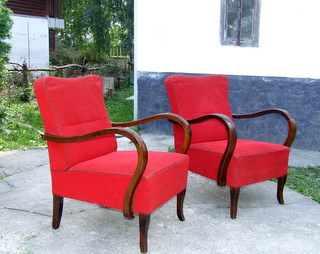Superb pair of Art Deco Arm Chairs.