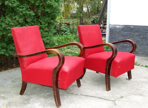 Pair of Art Deco Club Chairs, Armchairs.