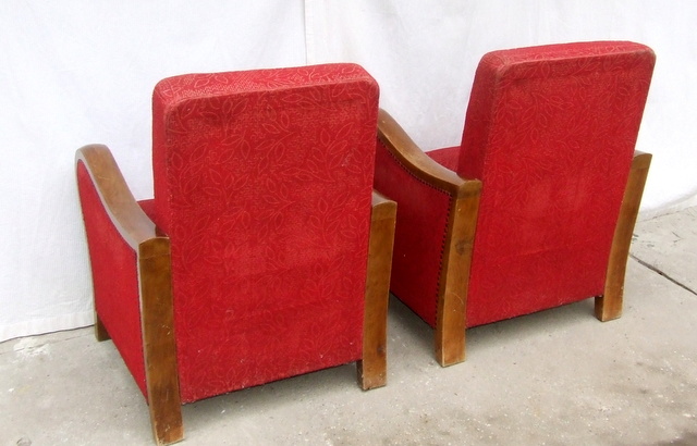 Art Deco armchairs, for sale.