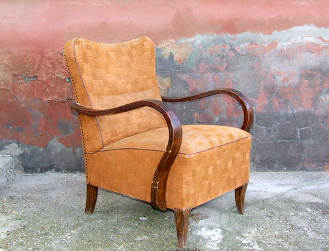 Single Art Deco Armchair.