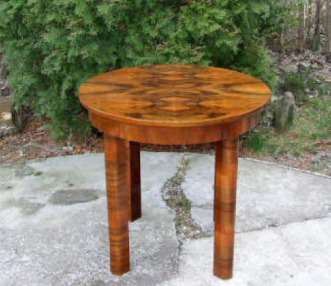 Art deco circular top occasional table. 