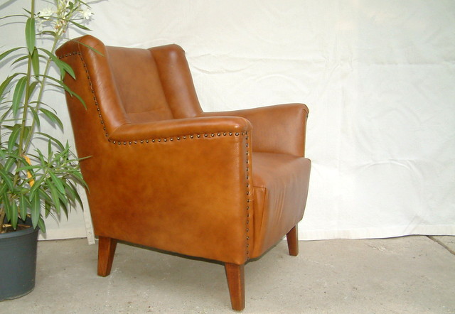 Art Deco Leather Chair.