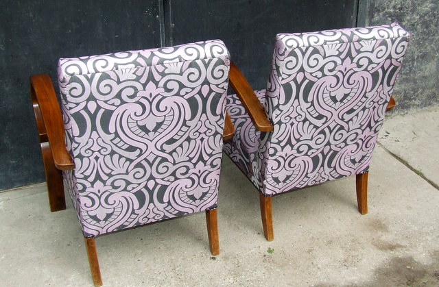 Art Deco upholstery.