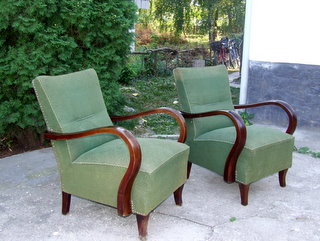Pair of Art Deco Club Chairs.