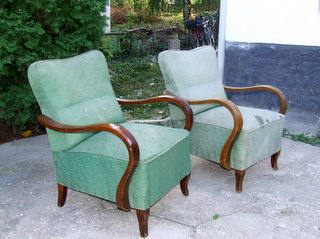 Pair of Art Deco Club Chairs.