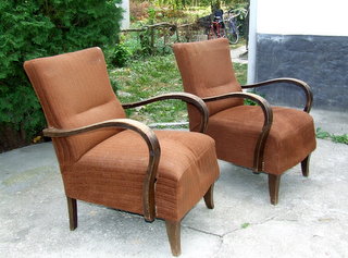 Pair of Art Deco Club Chairs.