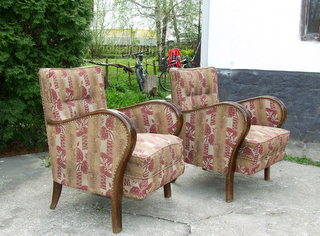 Pair of Art Deco Club Chairs.