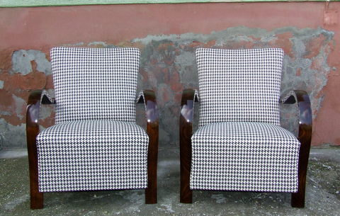 Genuine Art Deco armchairs.