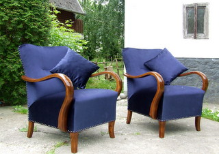 Art Deco Armchairs, Pair. 1920's.